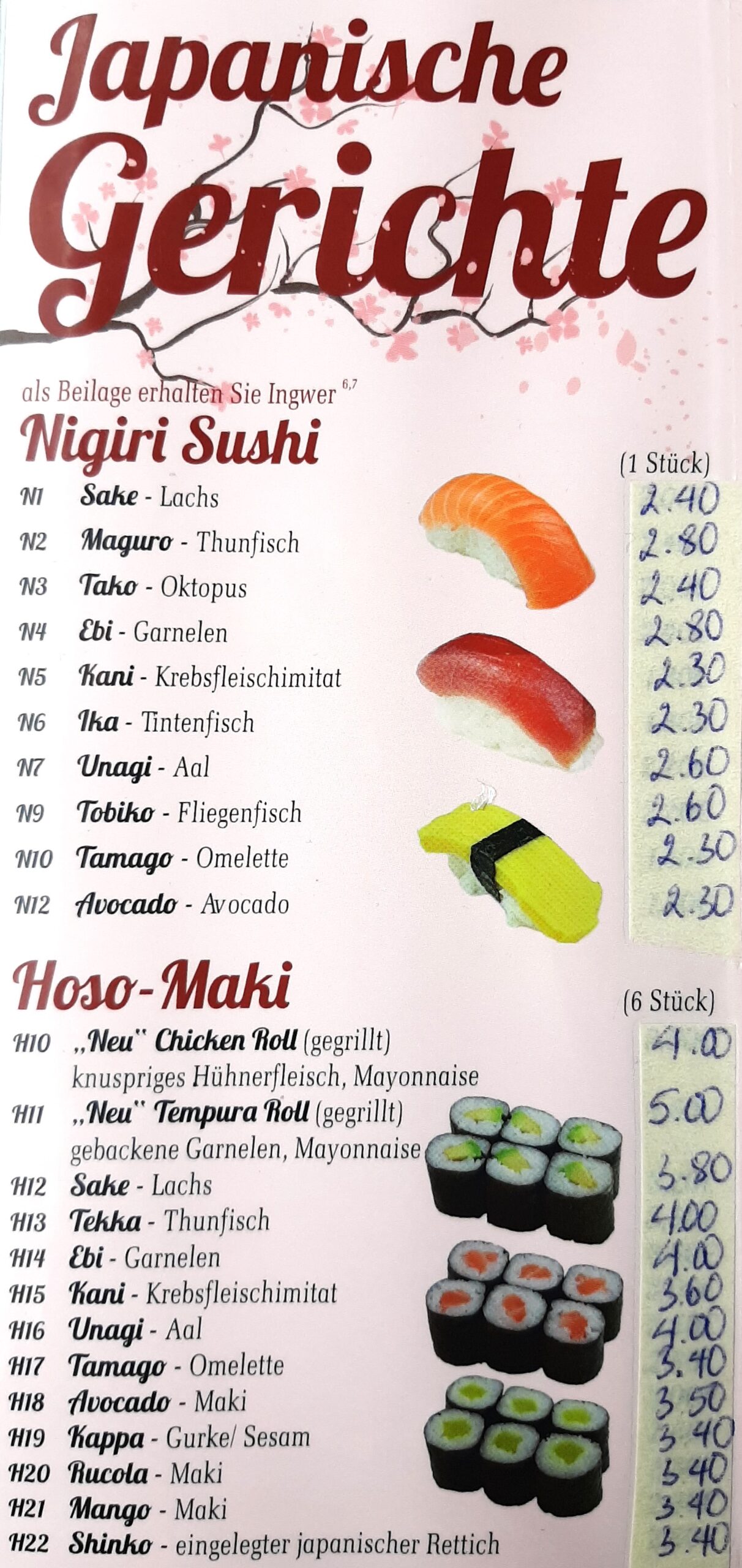 ANH Sushi & Wok Speisekarte 2
